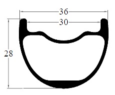 29 inch mtb carbon rim drawing