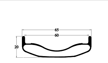 fatbike carbon rim drawing 65mm