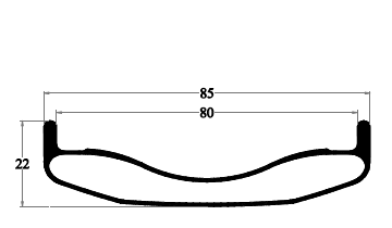 carbon fatbike rim drawing 85mm