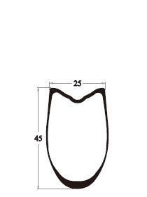 45mm depth tubular rim brake wheelset