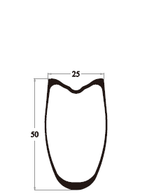 50mm depth tubular rim brake wheelset