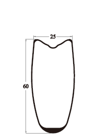 60mm depth tubular rim brake wheelset