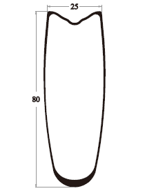 80mm depth tubular rim brake wheelset