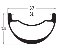 carbon 650b rim drawing