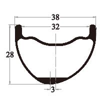 MTB carbon rims drawing PAD938-AM