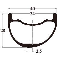 MTB carbon rims drawing PAD940-EN