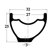 MTB carbon rims drawing PMC932-XC