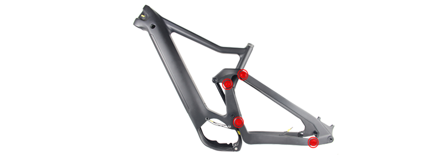 ebike carbon frame PXE801 suspension system