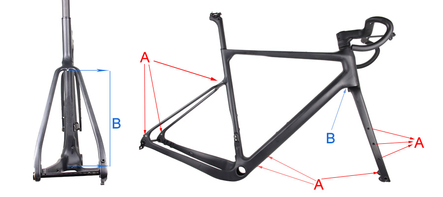 PXG071-D gravel frame with rack and fender mounts