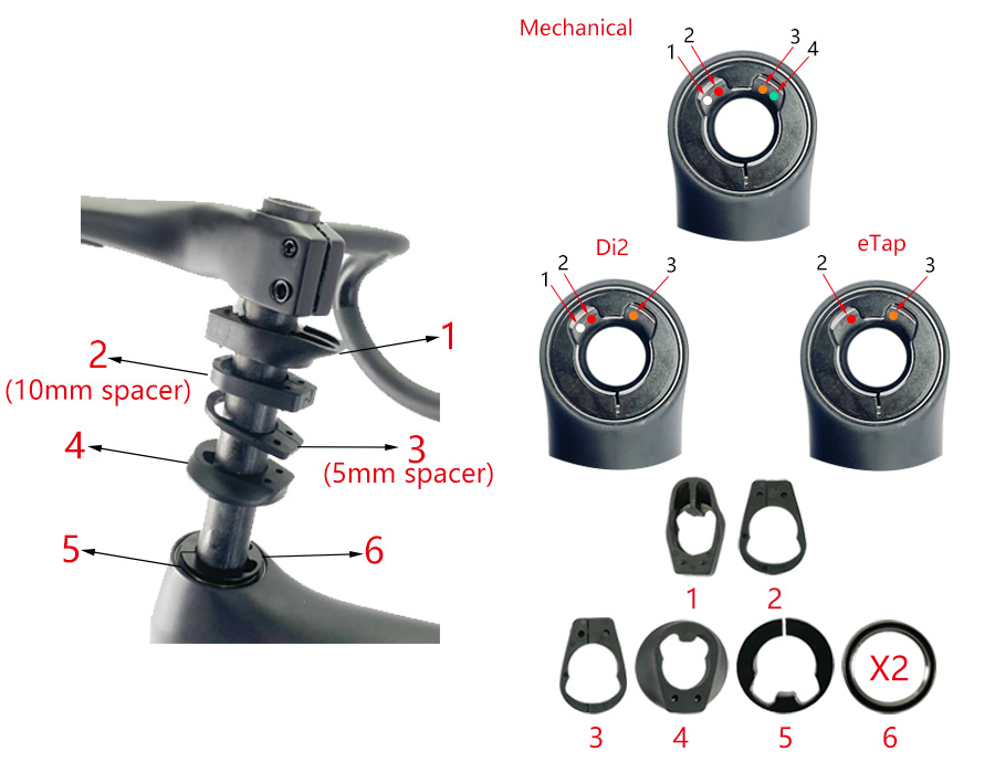 PXG071-D spacers and cable routing