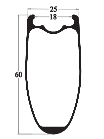 60mm height carbon rim drawing