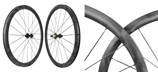 carbon disc brake wheels with butterfly weave rims