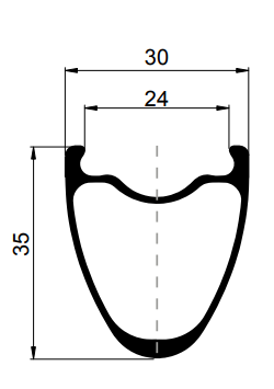 carbon road rims 700c 35mm depth