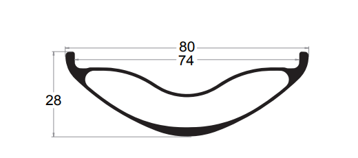 fatbike carbon rim drawing 80mm