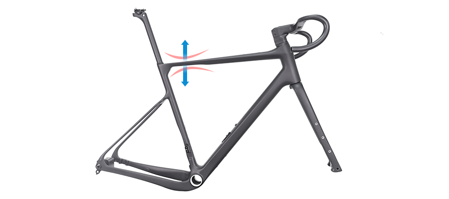 PXG071-PRO carbon gravel frame Special Design to Reduce Vibration