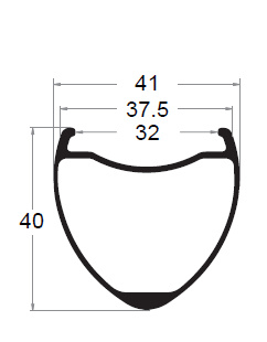 gravel carbon rim 40mm depth