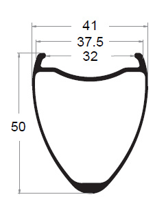 gravel carbon rim 50mm depth
