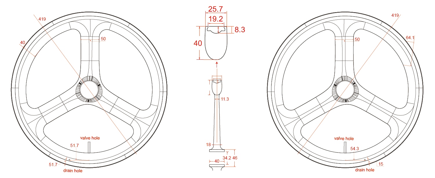 BMX20-406 carbon bike wheels