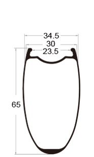 carbon bike rim 65mm depth