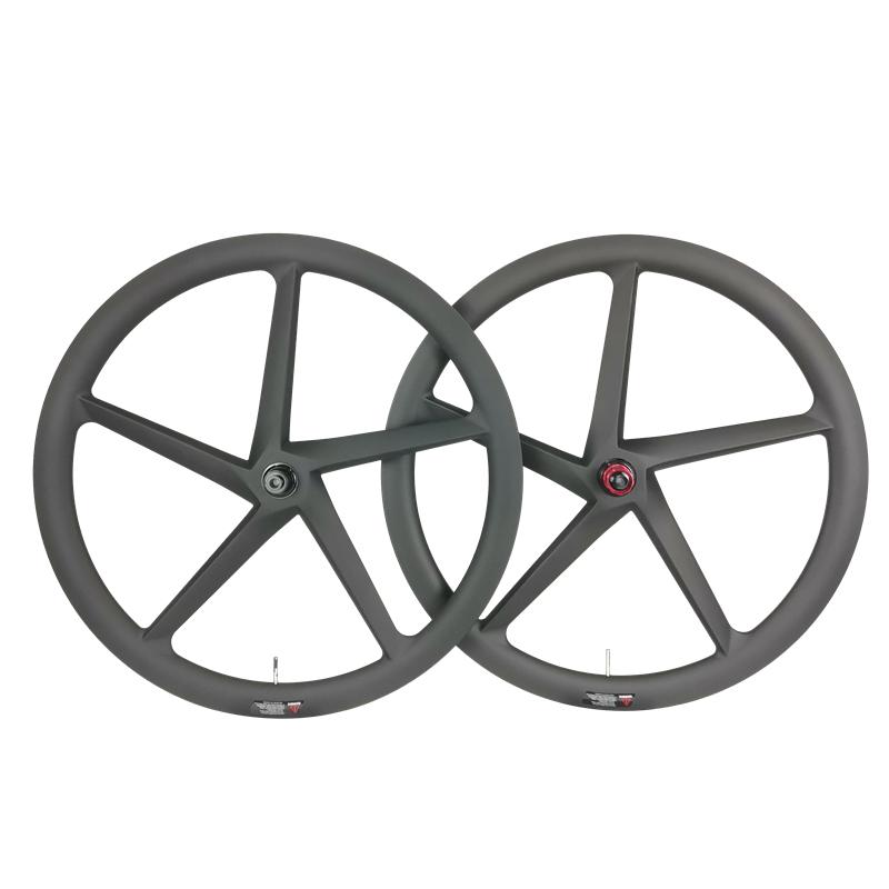 carbon 5-spoke wheels