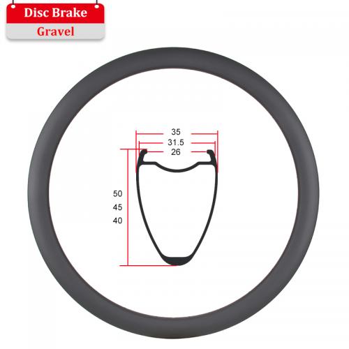 wide carbon gravel rims