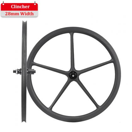 carbon 5-spoke wheels